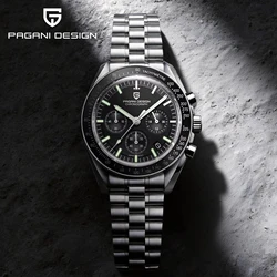 PAGANI DESIGN 2024 Nuovi orologi da uomo Top Luxury Orologio al quarzo per uomo Auto Data Cronografo velocità AR Orologio da polso con specchio in zaffiro