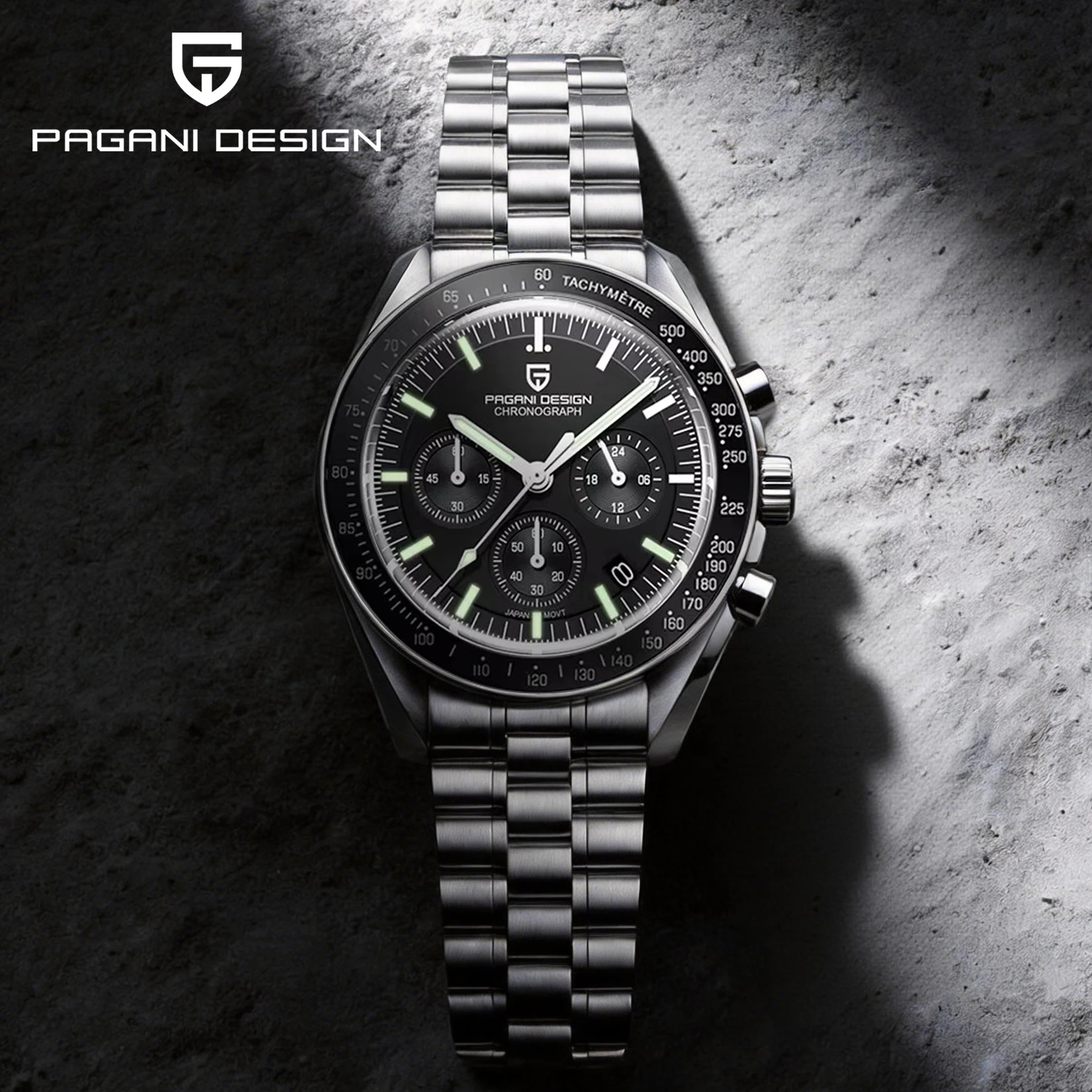 PAGANI DESIGN 2026 New Men's Watches Top Luxury Quartz Watch For Men Auto Date Speed Chronograph AR Sapphire Mirror Wrist Watch