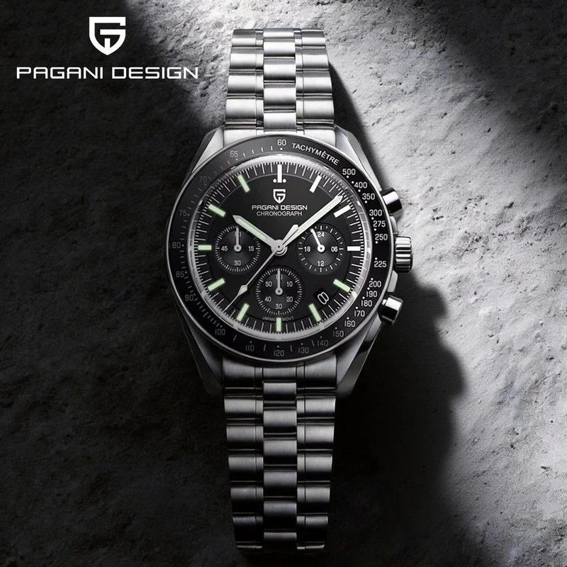 PAGANI DESIGN 2026 New Men's Watches Top Luxury Quartz Watch For Men Auto Date Speed Chronograph AR Sapphire Mirror Wrist Watch