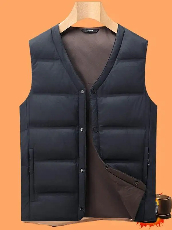

Faionable ort Lightweight Men's down Vest Autumn Winter New Sle Quilted Jaet Ci Casual Warm Sli DM87