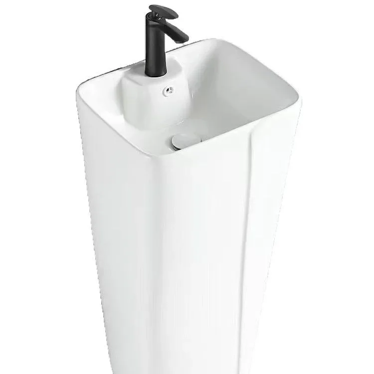 Ceramic pillar basin wash floor-to-ceiling integrated wash basin balcony bathroom small apartment wash