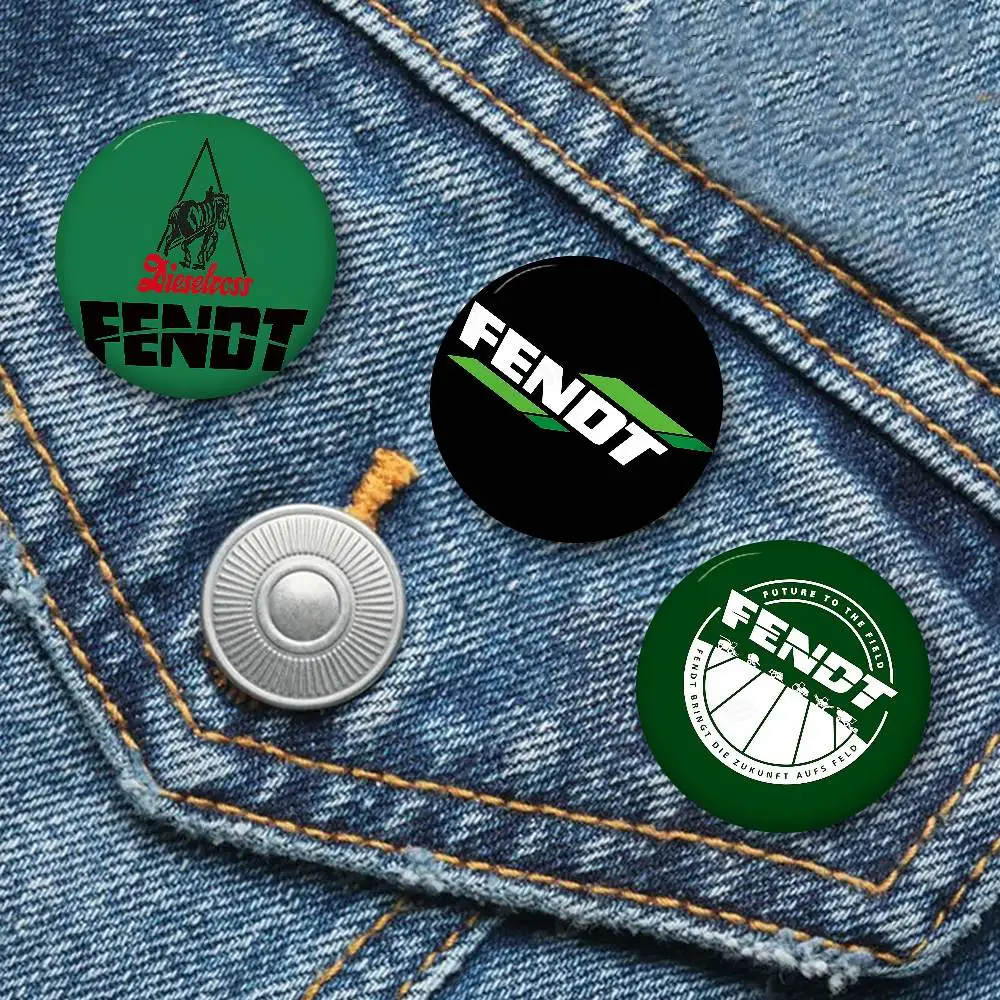 Farming Tractor Fendt 58mm Handmade Brooch Cartoon Cosplay Badge on Backpack Jewelry Accessories Gifts