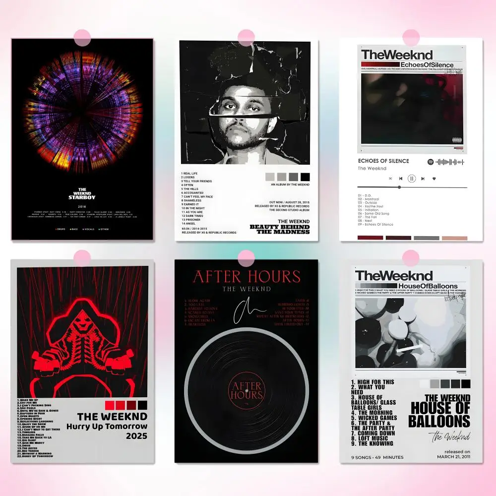 Music Album Star T-The Weeknd Clean Minimalist Vibe  Room Accent Neutral Wall Aesthetic Simple  Refresh Home Makeover Poster