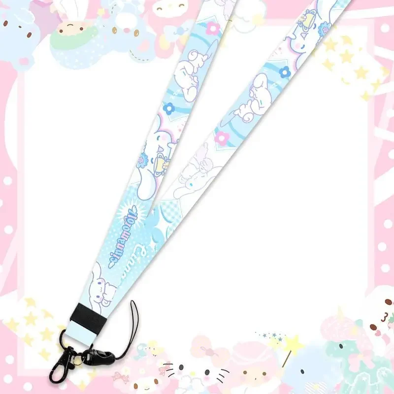 Hello Kitty Cinnamoroll Melody Lanyard for Keys ID Card Gym Badge Sanrio Holder Neck Strap Hang Rope Lariat for Mobile Iphone