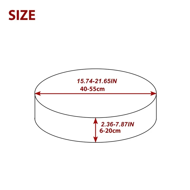 1/2/3Pcs Jacquard Pu Tuan Cover Anti-dirt Elastic Putuan Covers Cushion Slipcover Round Pu Tuans Slipcover for Living Room