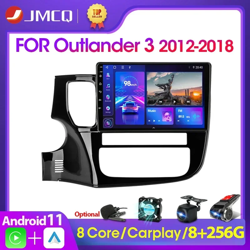 

JMCQ Android 11 Car Radio Multimidia Video Player Navigation GPS Car Stereo For Mitsubishi Outlander 3 2012-2018 2din Carplay