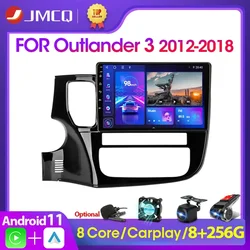 JMCQ Android 11 Car Radio Multimidia Video Player Navigation GPS Car Stereo For Mitsubishi Outlander 3 2012-2018 2din Carplay