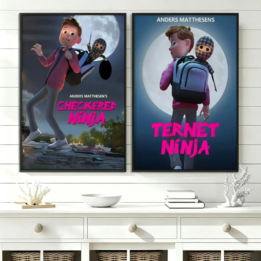 movie Checkered Ninja Poster Poster HD Trendy SelfAdhesive Wall Art Print For Living Room Bedroom Dorm Office Home Gift