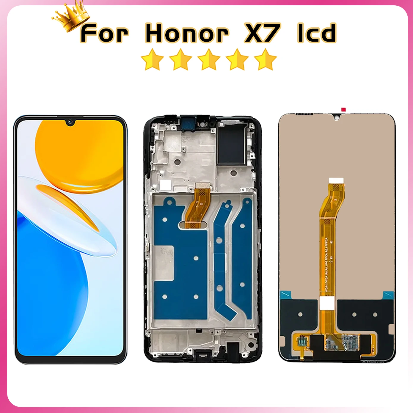 6.74\'\' Lcd For Huawei Honor 30 plus X7 CMA-AN0 LCD Display Screen Frame For Honor Play6T CMA-AN40 LCD Touch Panel Digitizer