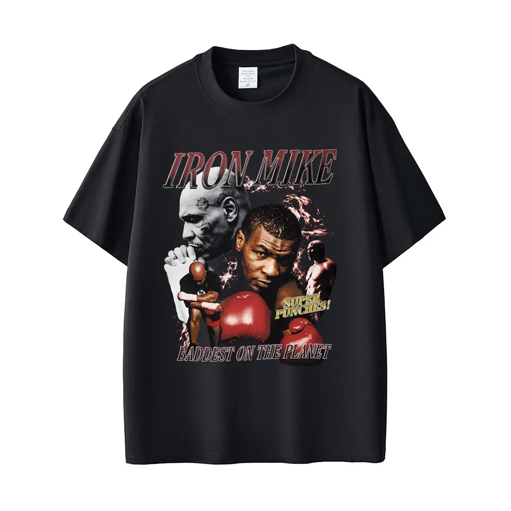 

Mike Tyson Baddest on The Planet T-shirt Men Women Hip Hop Vintage T Shirts Men's Fitness Gym Breathable Pure Cotton T-shirts