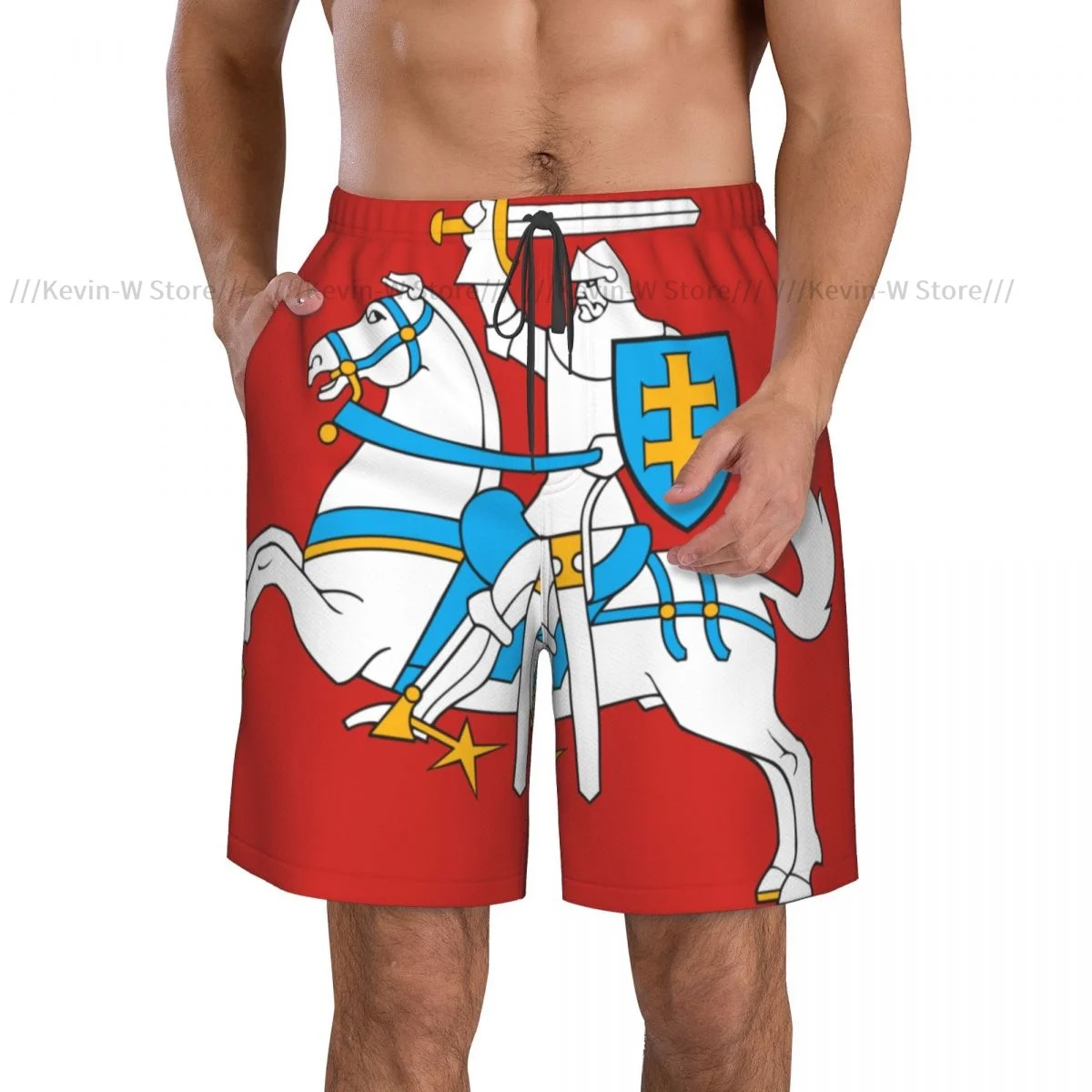 Swimsuit Beach Quick Drying Trunks For Men Flag Of Lithuania Swimwear Briefs Board Shorts Fast Dry Beachwear