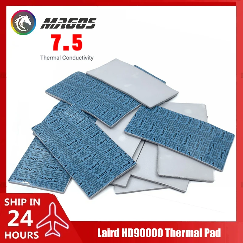 

Laird Tflex HD90000 Thermal Conductive Silicone Pads 7.5W/m.k M.2 SSD RTX 3080 3090 GPU Memory Cooling Silicone Grease Gasket