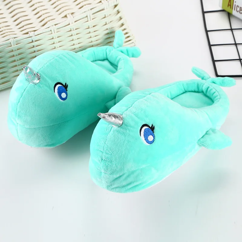 Winter Spring Warm Plush Home Slippers Funny Cartoon Furry Flip Flops Women And Men Soft Sole Comfortable Indoor Cotton Slides