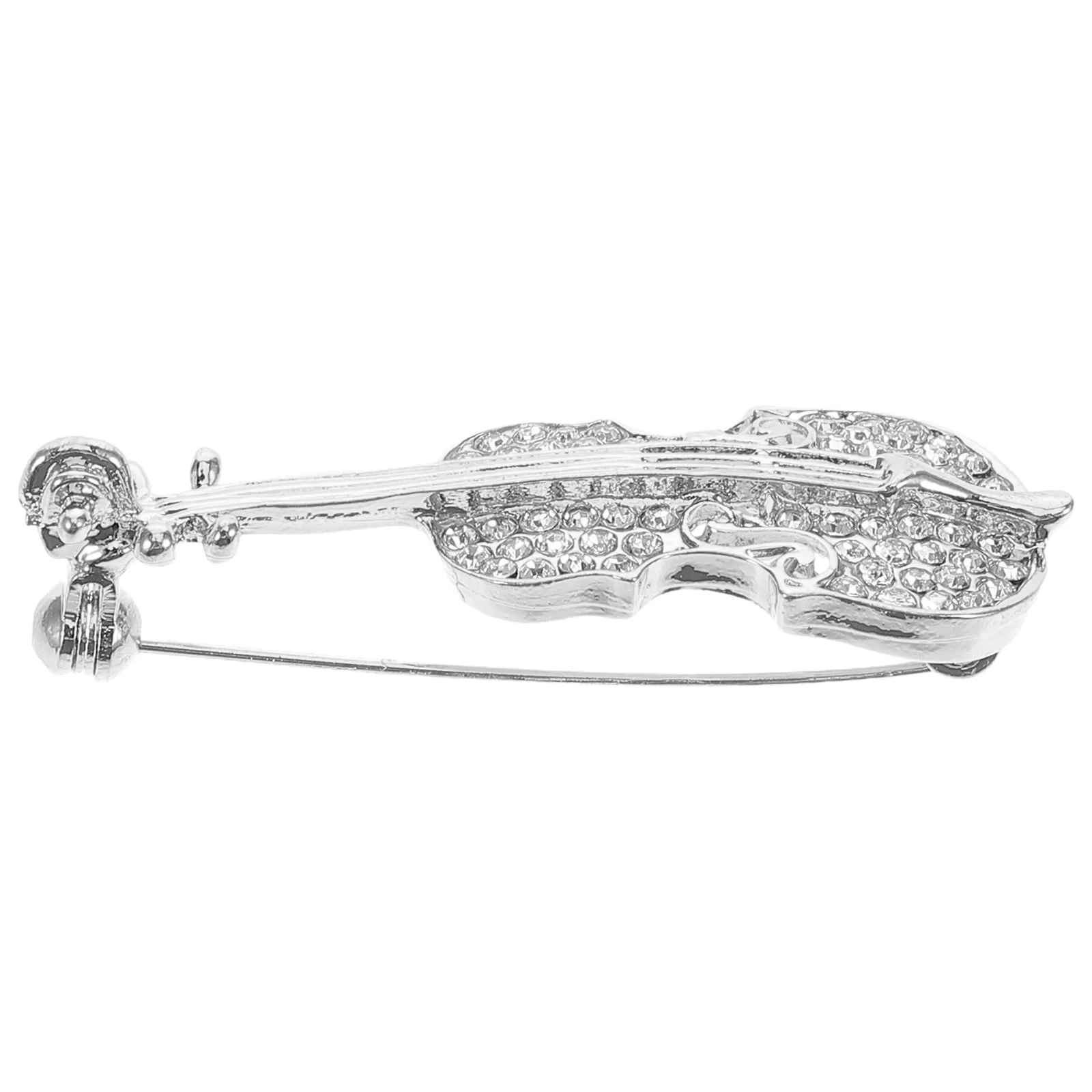 Vintage Violin Brooch Pin Alloy Enamel Finish Elegant Lapel Pin for Dress Suit Coat Casual Shirt Backpack Music Lover Gift