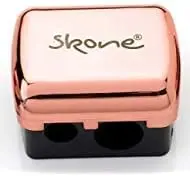 

Двухсекционная точилка для карандашей для макияжа (для подводки глаз, карандашей для губ и бровей) с крышкой