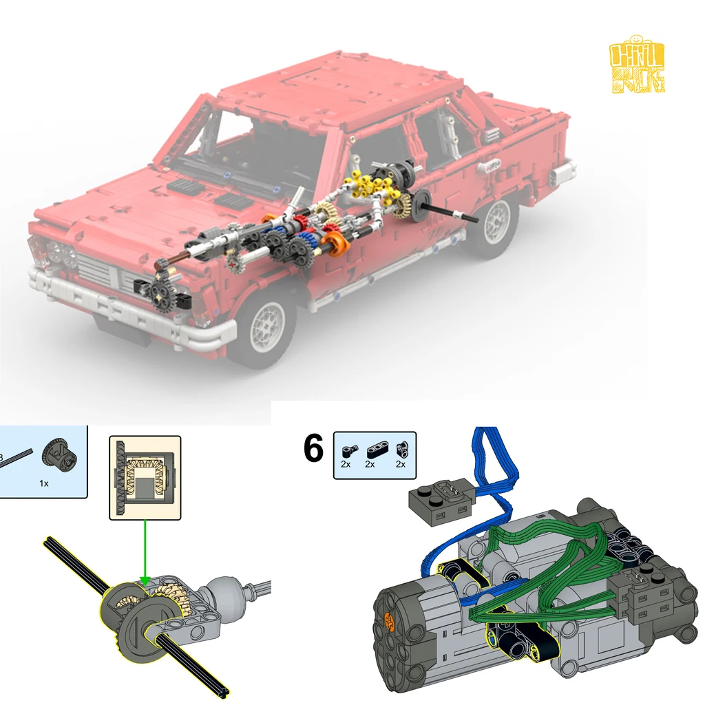 طراز SUPERCAR مع وحدات بناء للرسم PDF للأطفال ، ألعاب تصنعها بنفسك ، هدايا أعياد الميلاد وعيد الميلاد