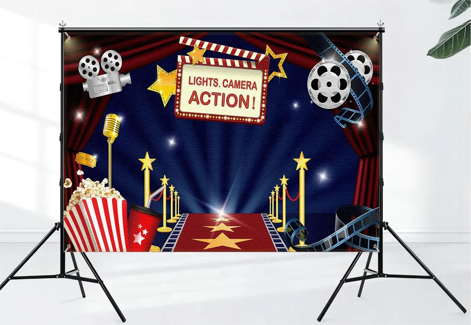 Movie themed party decorations, movie nights, birthday parties, event awards, night ceremonies, photos, photo booth backgrounds