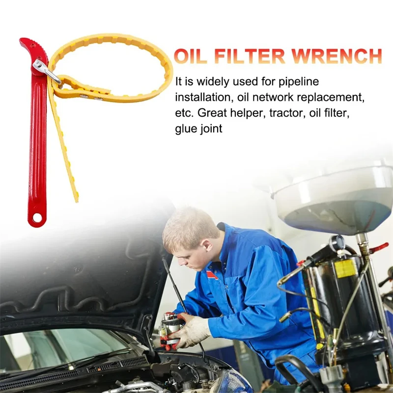 Wrench Adjustable Cartridge Oil Filter Puller Strap Spanner Multi belt Wrench Hand Tools Motorcycle Car Repair Accessories image 2