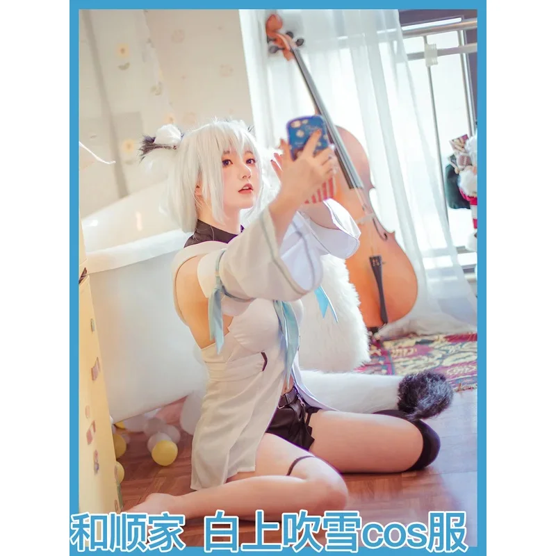 

Hololive Shirakami Fubuki аниме костюмы для косплея животные лисы топы шорты униформа наряд на Хэллоуин