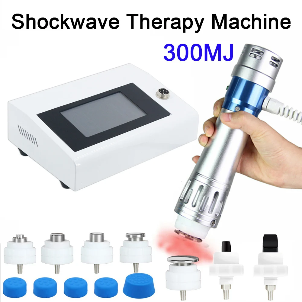 Shockwave Therapy Machine With 7 Heads Body Massage ED Treatment Relax Physiotherapy 300MJ Shock Wave Equipment Pain Relief