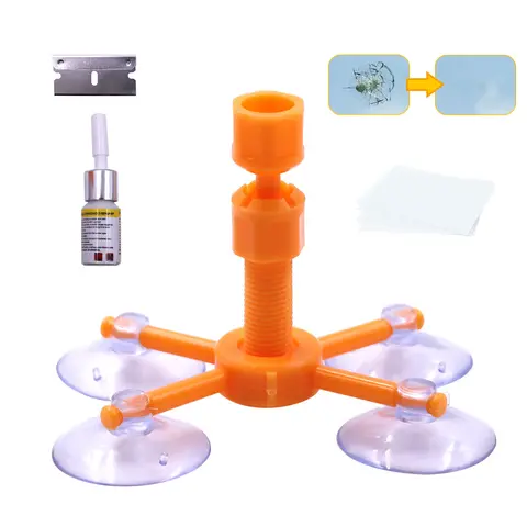 Kit de Reparación de Parabrisas, Solución Rápida para Arañazos, Resina Selladora para Vidrio Agrietado, Herramienta de Pulido para Parabrisas de Auto