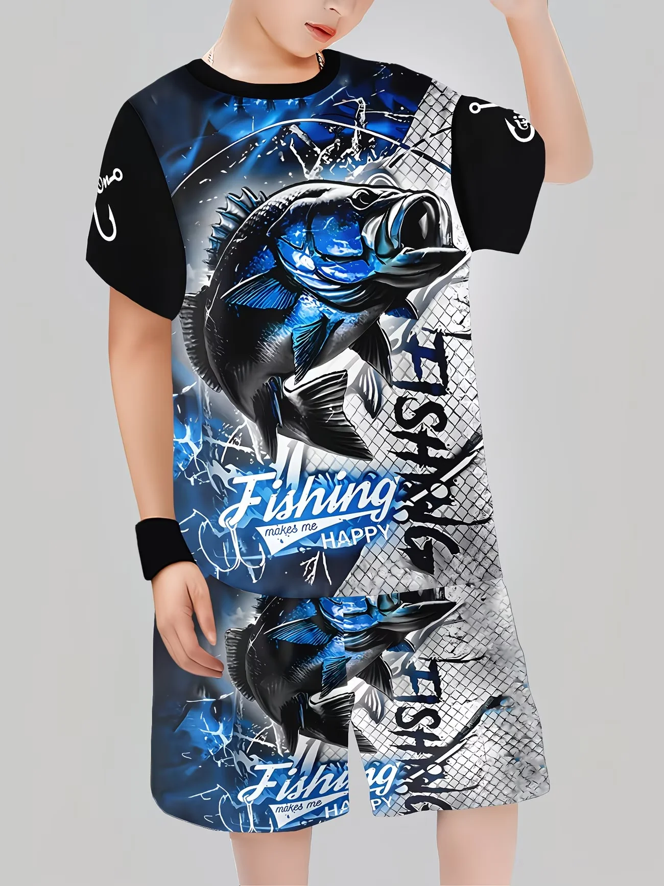 Fishing Themed Kids Sport Suit 