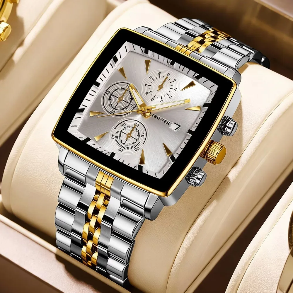 1Pc New Retro Multifunctional Fashionable Men's Quartz Watch, Featuring a Luxurious Stainless Steel Strap, Suitable for Wearing on Various Occasions. It Is the Perfect Gift for Family and Friends, and Is Ideal for Father's Day, Valentine's Day, Christmas, Halloween, and Thanksgiving