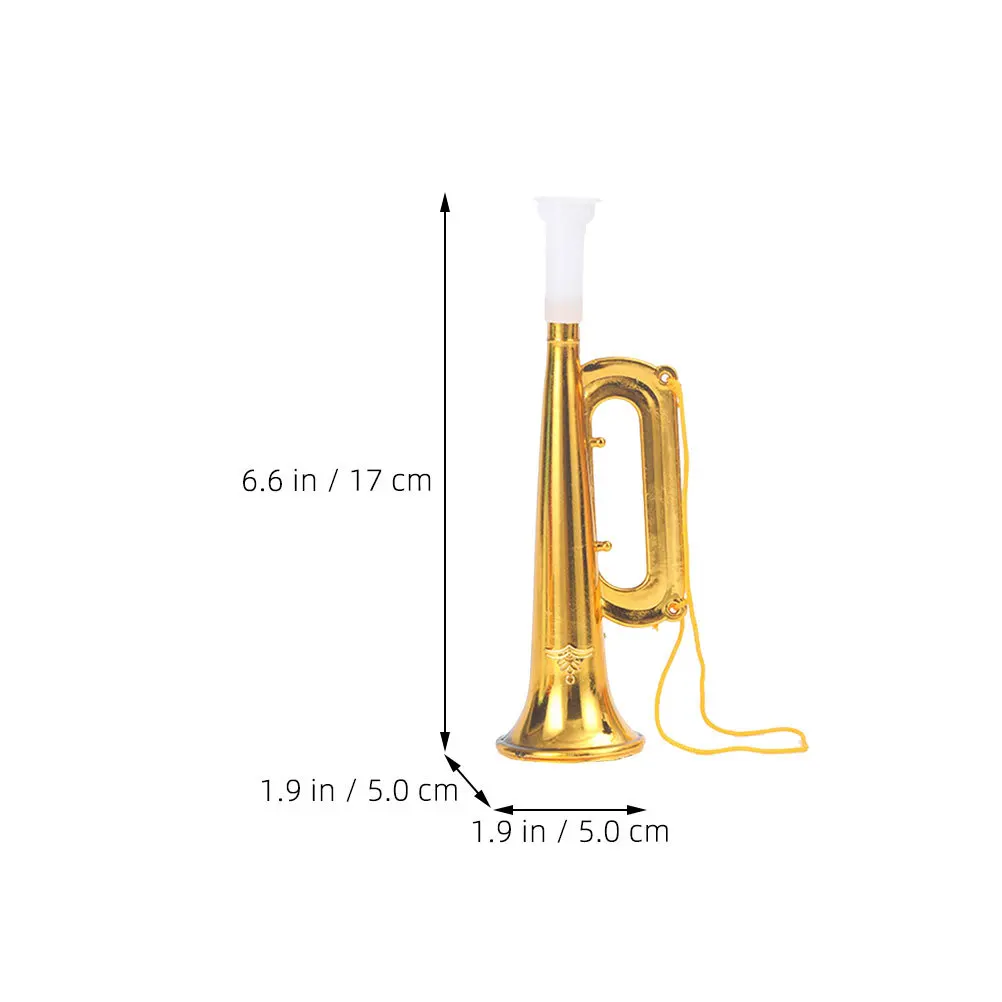 12Pcs Plastic Trumpet Interesting Musical Instrument for Kids Safe ABS Material Compact Children Supplies Small Trumpet