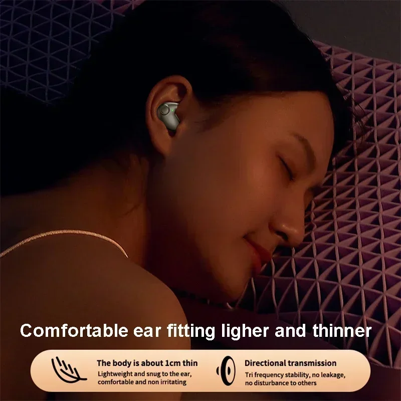 IPX5 Waterproof Noise Wireless Bluetooth 5.3 Headphones Reduction Earbuds Touch Control Headsets Invisible Sleep Earphones