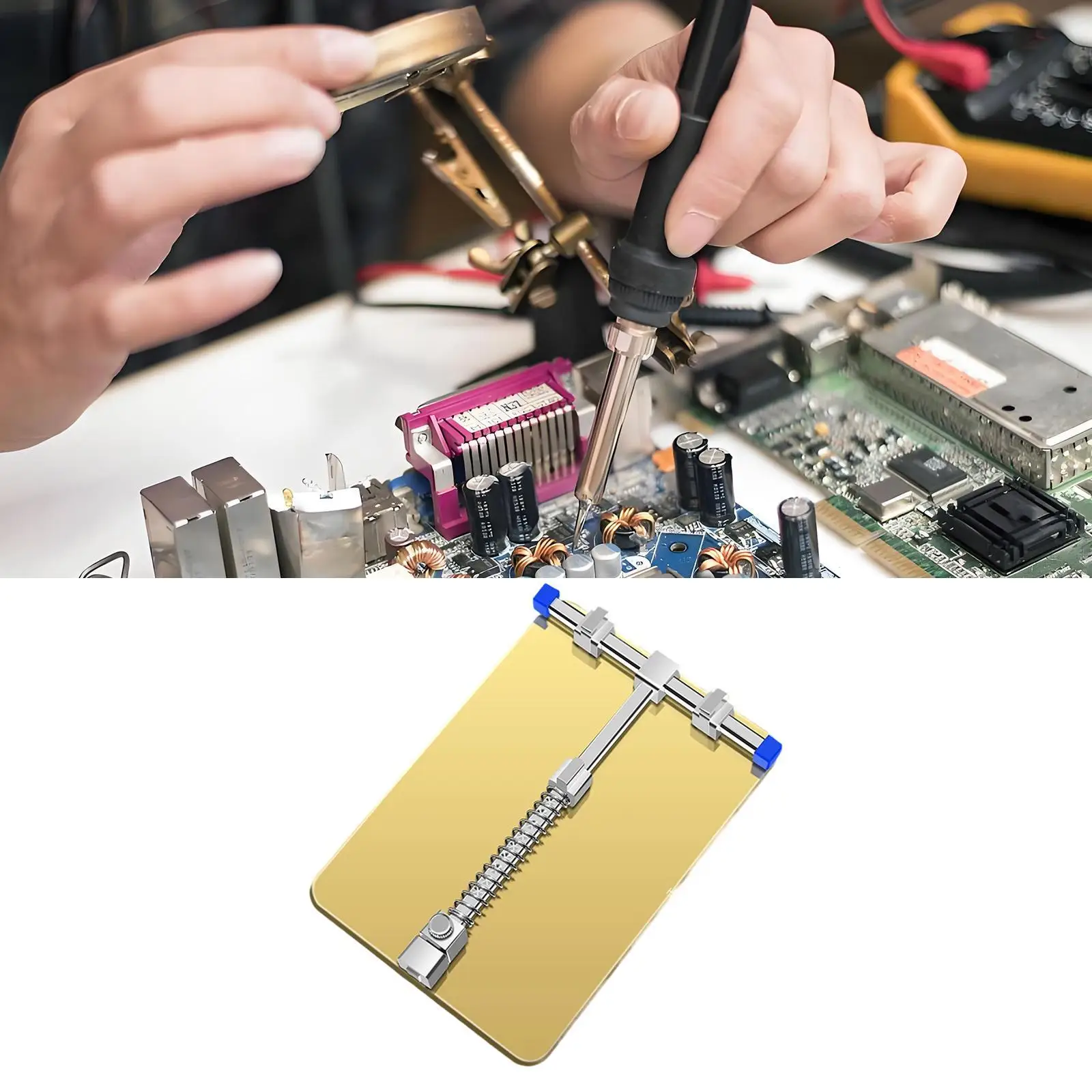 

Phone Repair Fixture Multipurpose Nonslip Pad Digital Motherboard Testing Auxiliary Rack for Workplace Home Industry Office