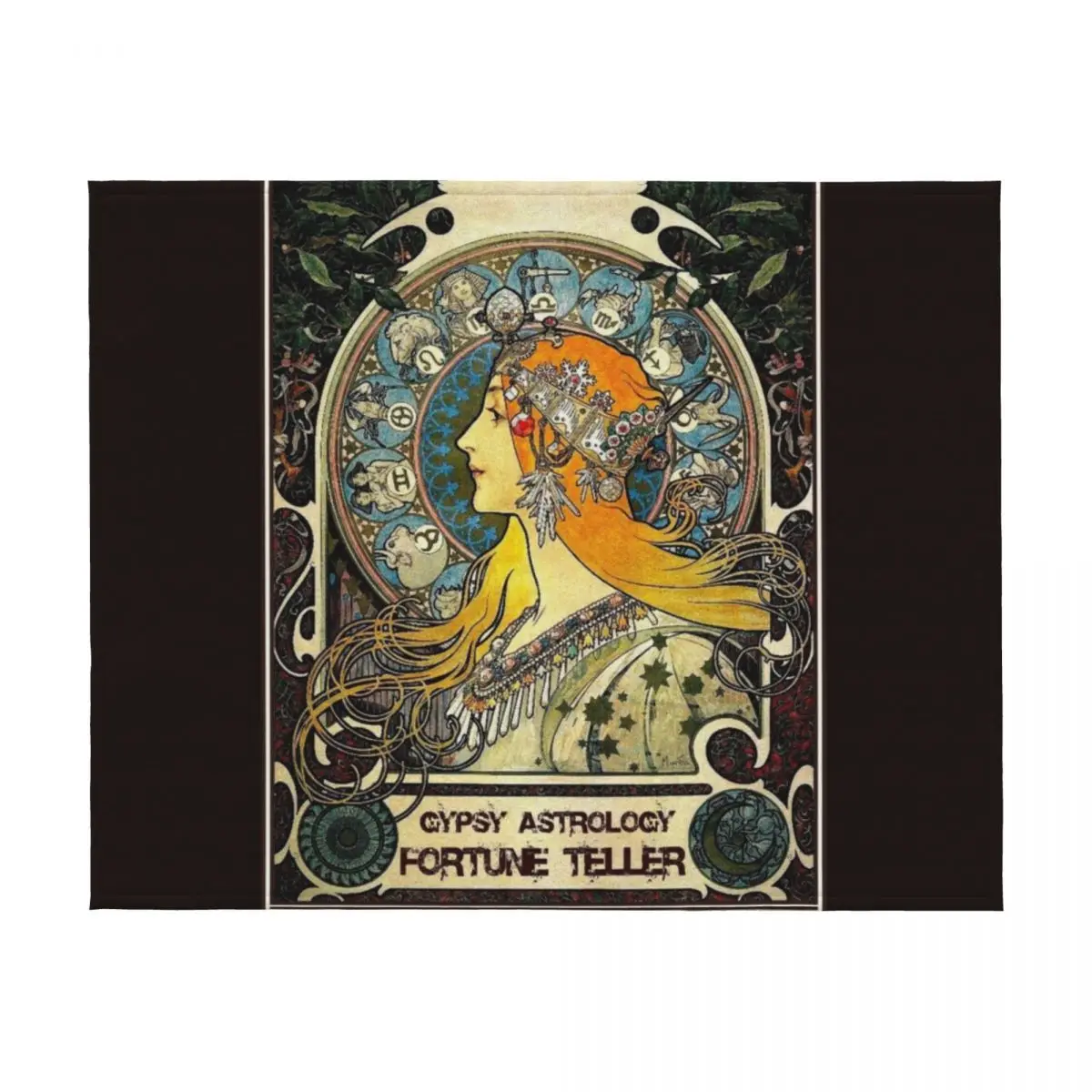 علم التنجيم الغجر؛ بطانية كلاسيكية مطبوعة على شكل عراف الحظ، سرير حراري عصري لفرن السفر لبطانيات الأطفال