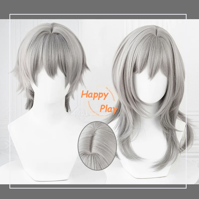 Synthetic Hair Honkai Star Rail Trailblazer Cosplay Wig 36cm Caelus 52cm Stelle Cosplay Anime Wigs Heat Resistant Wig + Wig Cap