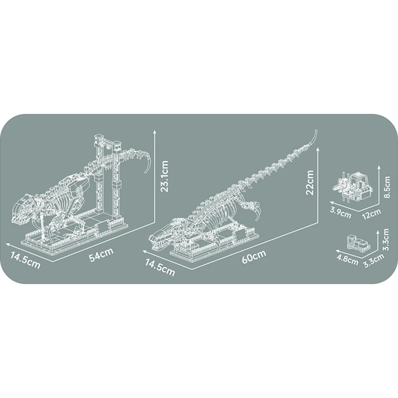 Mould King 29005 1418 Uds Mosasaurus Velociraptor modelo fósil Kit de bloques de construcción de partículas pequeñas juguete ensamblado adornos regalo para niños