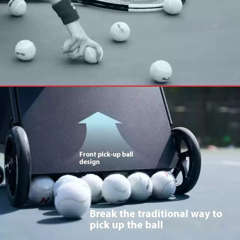 High Quality Portable Folding Tennis Cart Aluminum Alloy Oxford Cloth Convenient Training Equipment For Tennis Players