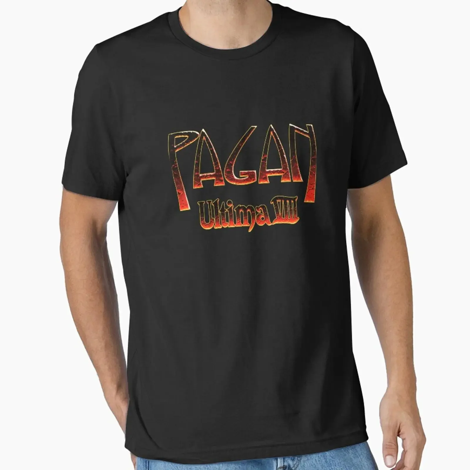 Ultima VIII Pagan designed and sold by DOS Games vintage Washed Unisex Comfortable homme Top For Everyday Wear fashion Slightly