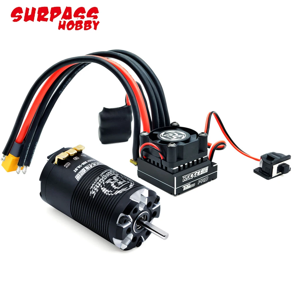 Surpass Hobby Rocket Supersonic 390 8.5T/10.5T/13.5T/17.5T Sensored Brushless Motor 80A 6-11V ESC For 1/12 1/14 Buggy Truck