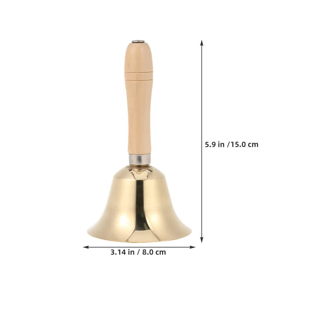Wooden Handle Loud Service Bell for Classroom, Wedding, Yoga, Elderly Assistance – 2pcs