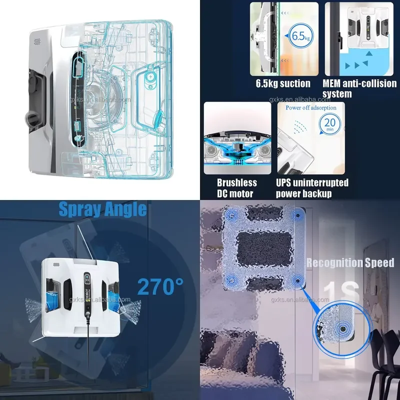 Smart Hobot Double Sided Automatic Cordless Cleaning Electric Window Vacuum Cleaners