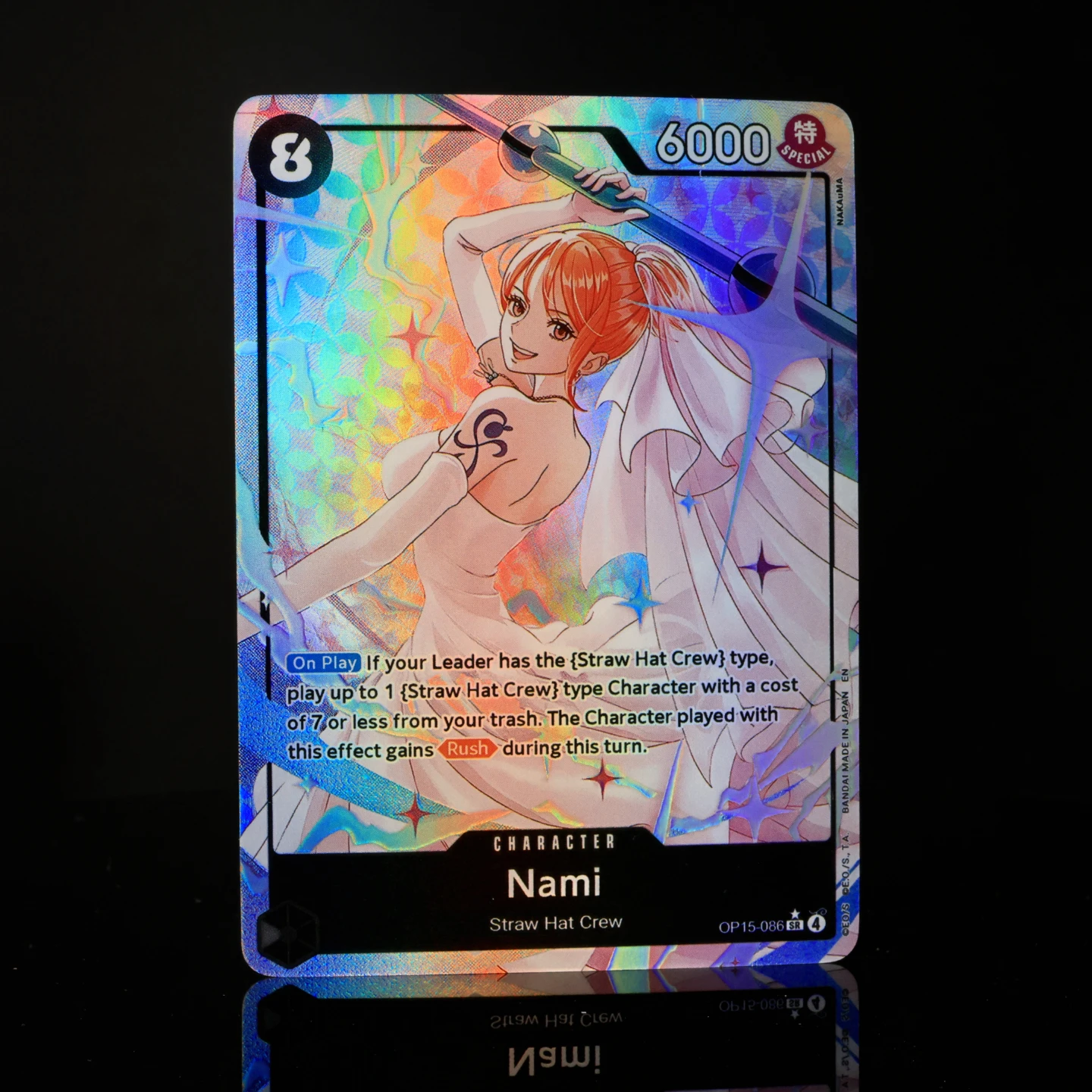 ワンピース TCG OPCG 英語版 OP15-086 ナミ SR プレイセット 8 コスト
