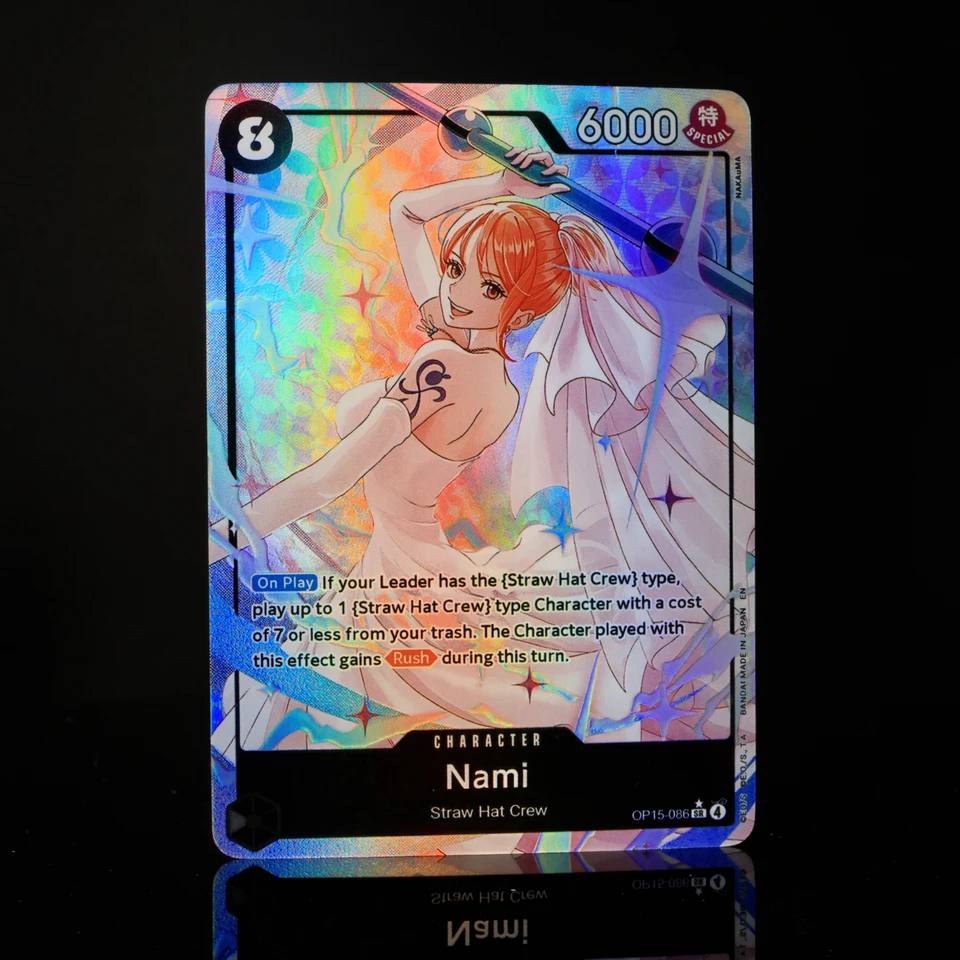 ワンピース TCG OPCG 英語版 OP15-086 ナミ SR プレイセット 8 コスト