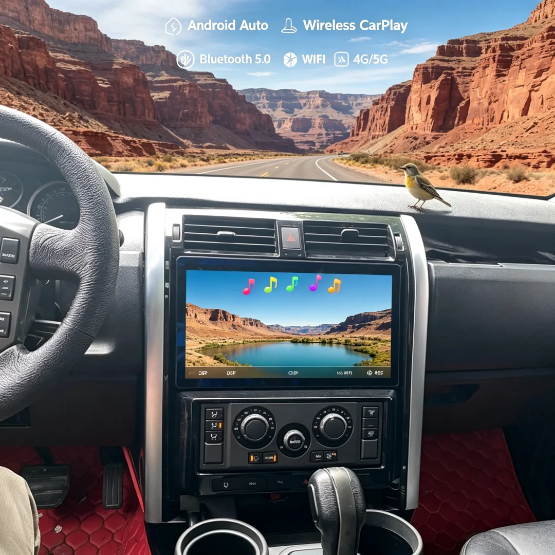 Car Radio Stereo For Land Rover Discovery 3 2004-2009 GPS Navi Wireless CarPlay Android Auto 5G HD Touch Screen Multimedia Playe