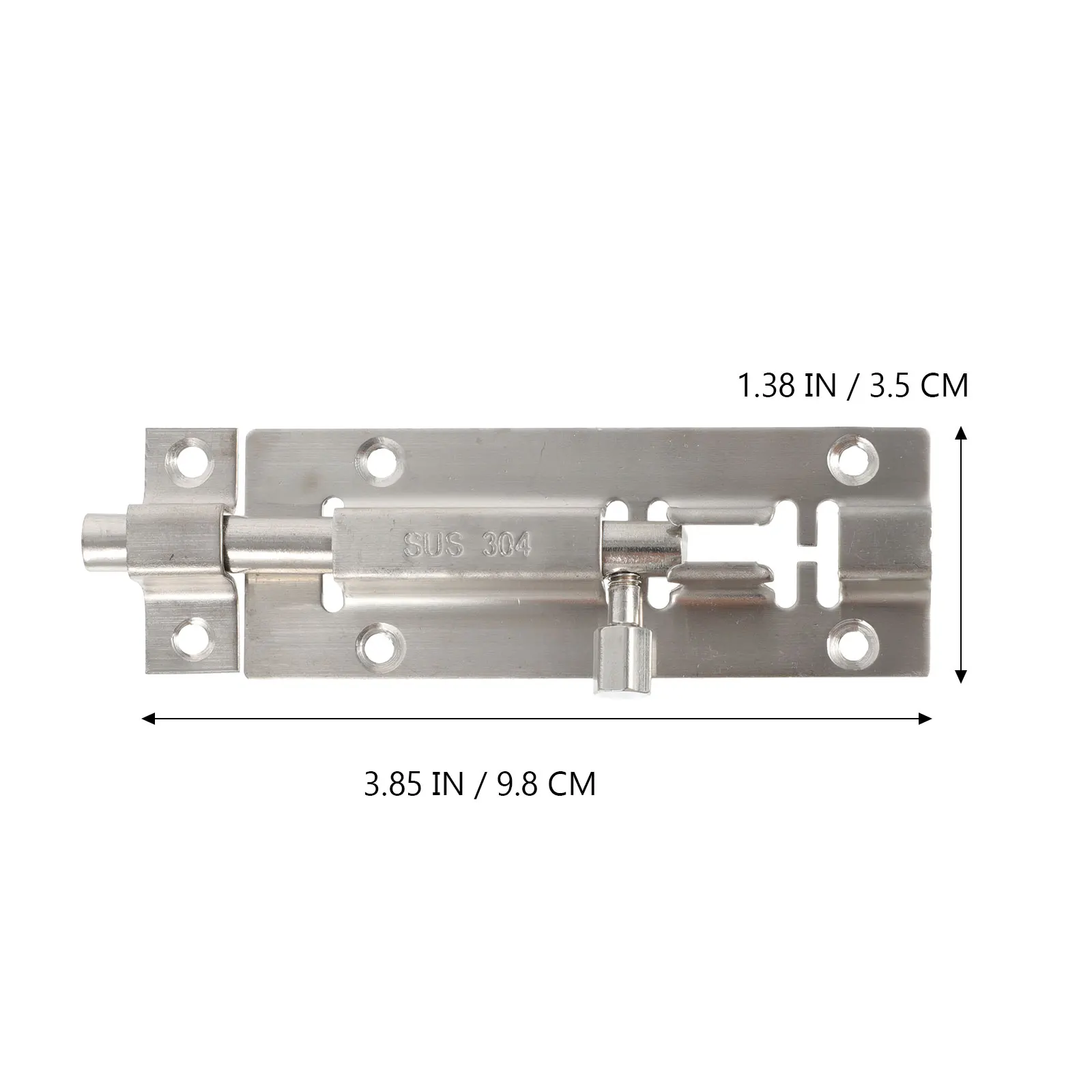 

2pcs Stainless Steel Door Bolt Heavy Duty Lock Home Hotel Security Sliding Gate Latch Anti-Theft Device Shiny Durable Door