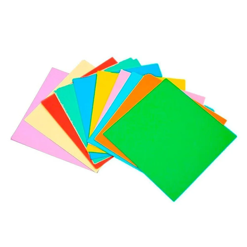 100Pcs 15x15cm Double Sided Origami Paper 10 Vibrant Colors Premium Thick Foldable Sheets for Kids Learning Art Craft Origami