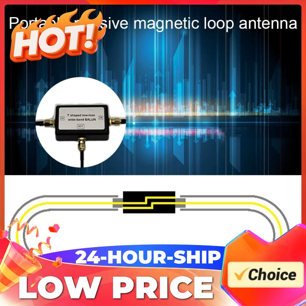 BALUN Booster Splitter Home Tv Equipments YouLoop Portable Passive Magnetic for loop- Antenna with Low Loss Broadband