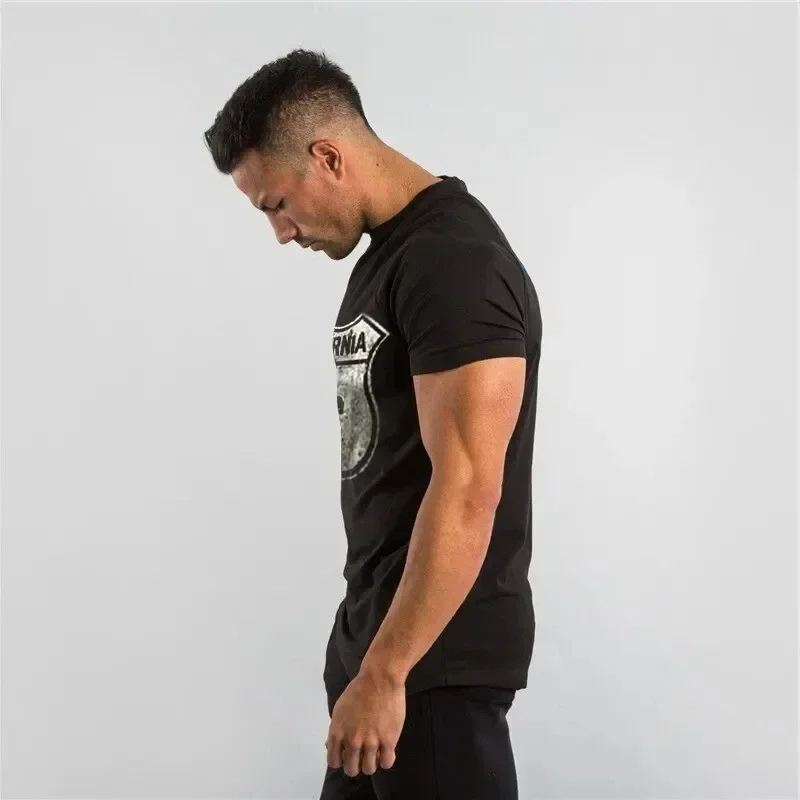 Men\'s Vintage Cotton T-Shirt American Personality Route 66 Designed Short Sleeved Women Tees Casual Plus Size Men harajuku