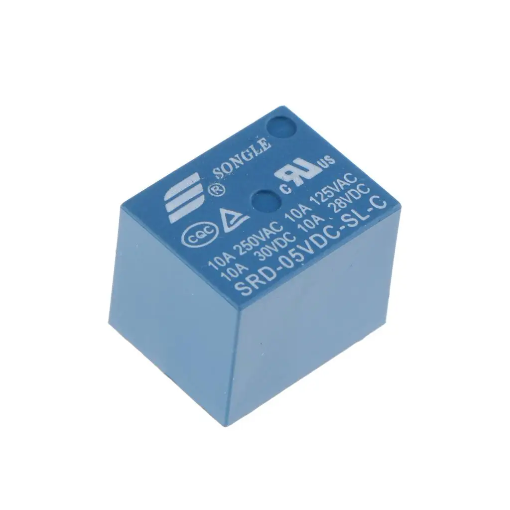 Electronic Power Relay Module DC 5V 10A SPDT PCB Plug-in 5 Pin Protector for Domestic Audio Equipment