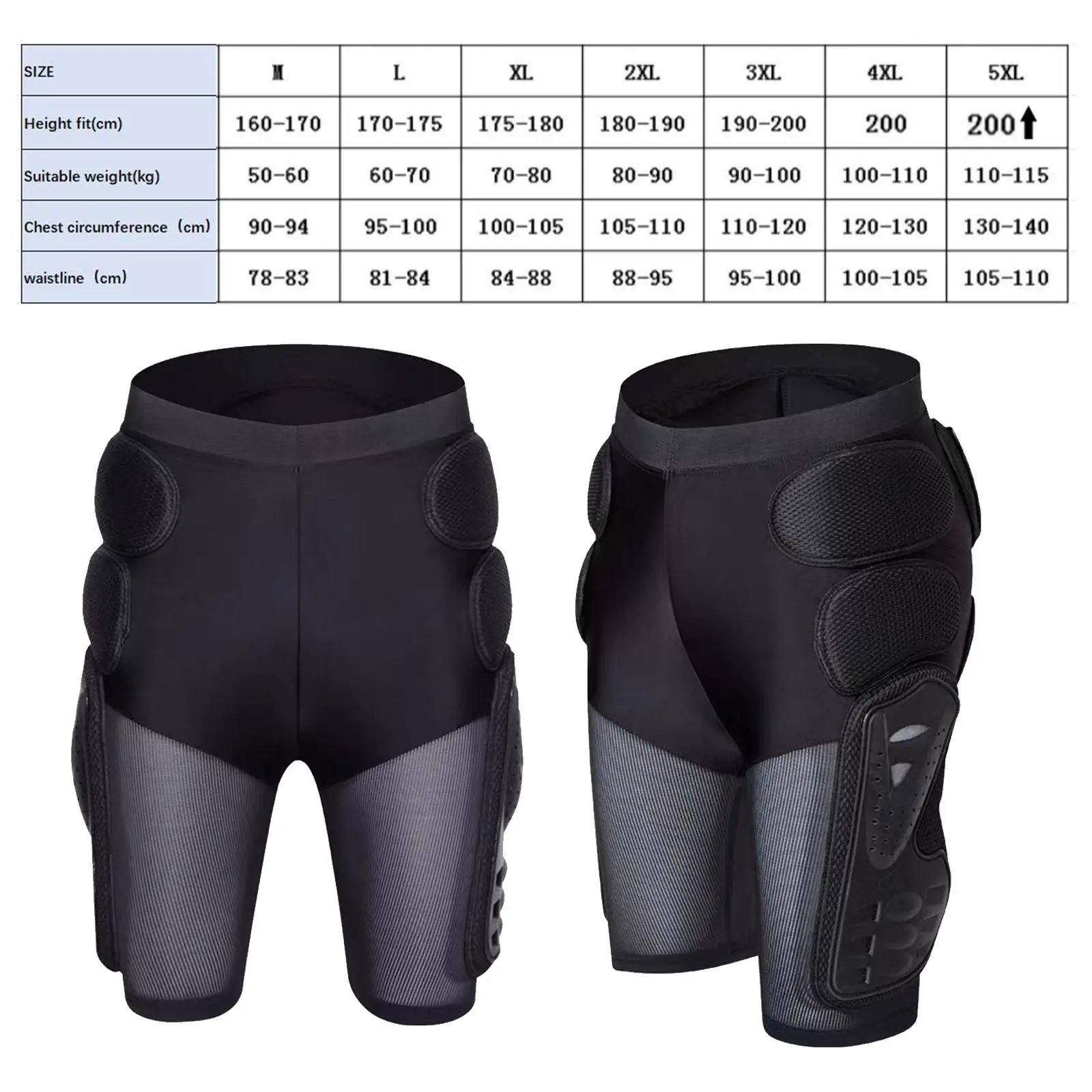 Pantalones cortos acolchados protectores pantalones cortos de ciclismo para adultos pantalones cortos de motociclismo