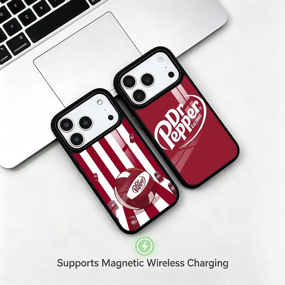 Cherry Drink Dr Pepper  gift Phone Case For iPhone17,16,15,14,13,12,11 Plus,Pro Allows magnetic wireless charging