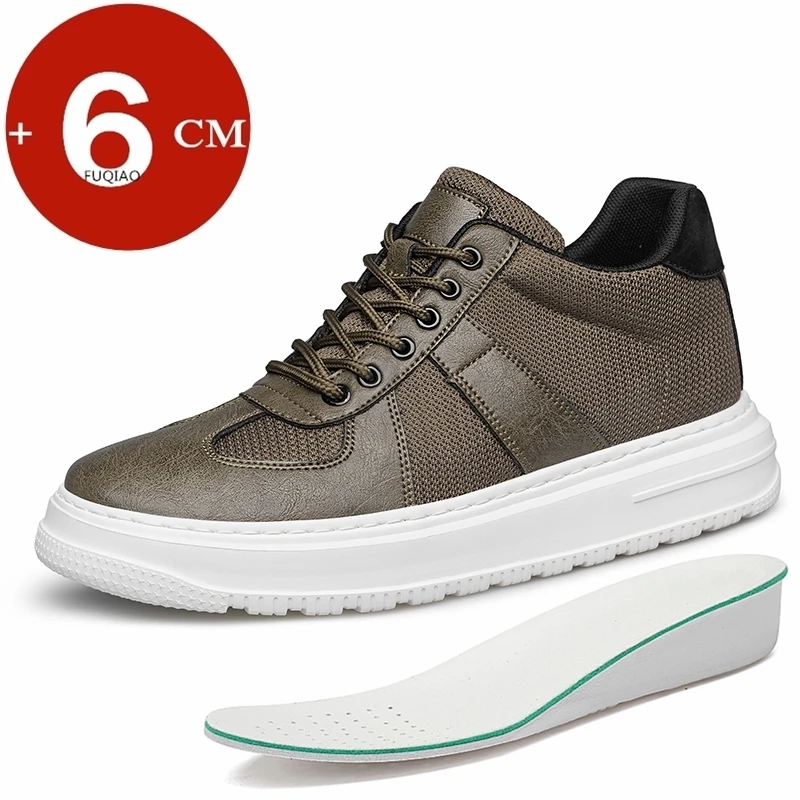

Мужские летние сетчатые дышащие туфли-лифты, повседневная обувь на скрытом каблуке для мужчин, удобные уличные кроссовки с подъемом, увеличивающая рост