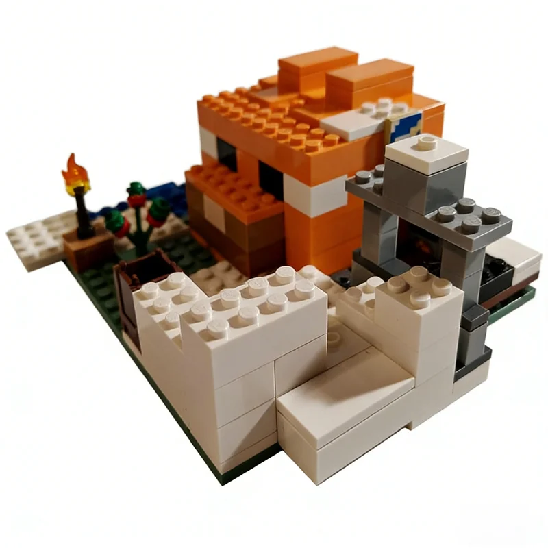 148개 MOC 마이 월드 고양이 집 대체 조립 모델 블록 장난감 크리스마스 선물 건축 DIY 조립 창의적 아이디어
